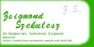 zsigmond szekulesz business card